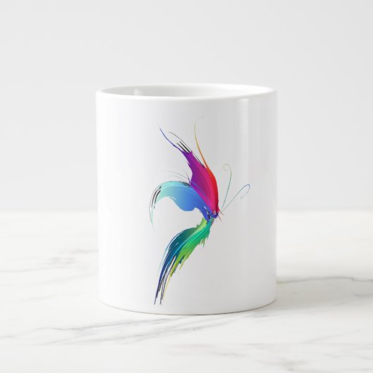 Abstracte verfsplattervlinder grote koffiekop (Voorkant)