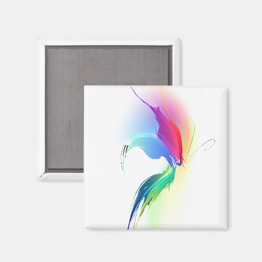 Abstracte verfsplattervlinder magneet (Voorkant / Achterkant)