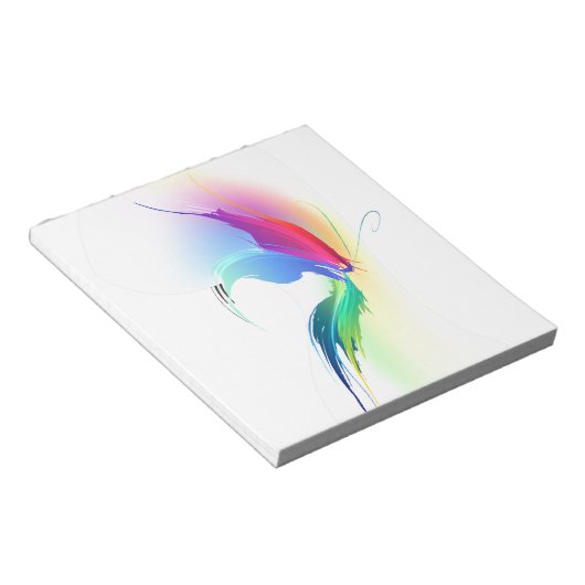 Abstracte verfsplattervlinder notitieblok (Schuin)