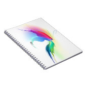 Abstracte verfsplattervlinder notitieboek (Rechterzijde)