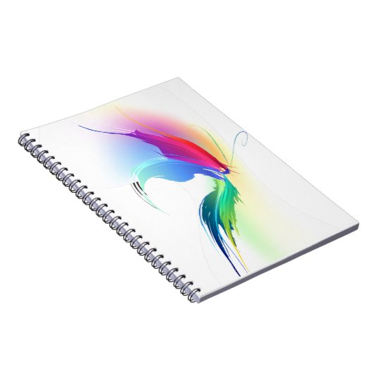 Abstracte verfsplattervlinder notitieboek (Rechterzijde)