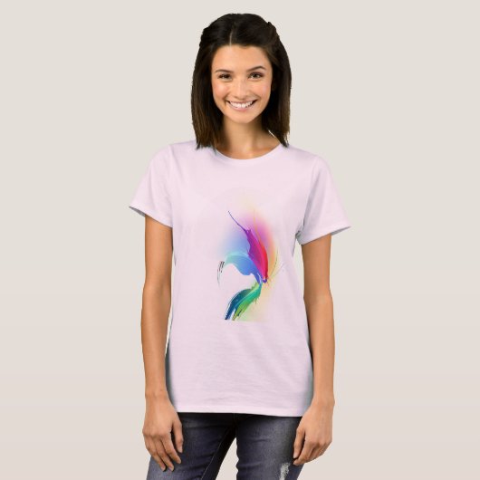 Abstracte verfsplattervlinder t-shirt (Voorkant volledig)