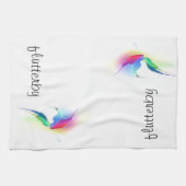 Abstracte verfsplattervlinder theedoek (Horizontaal)