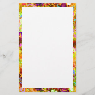 Abstracte verfstoffen met kleurrijke kleur briefpapier