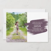 Abstracte Verfstreken 2025 Foto Afstudeerfeest Kaart (Achterkant)