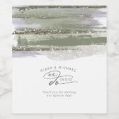 Abstracte verfstreken wij danken u groene ID886 Wijn Etiket (Enkel label)