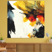 Abstracte verfstroom "Natuur". canvas afdruk (Insitu (Woonkamer))