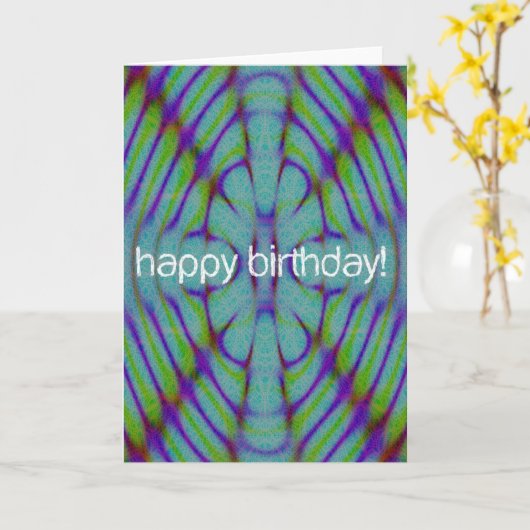 Abstracte verjaardag kaart (Gele Bloem)