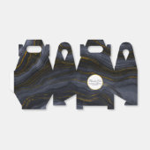 Abstracte verjaardag van de moderne zwarte en goud bedankdoosjes (Uitgevouwen)