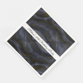 Abstracte verjaardag van de moderne zwarte en goud servet (Hoek)