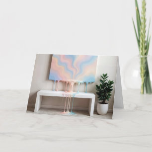 Abstracte verjaardagschildering druppelend op een  kaart