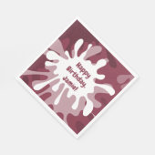 Abstracte verjaardagsfeestje bij rode vlekken servet (Hoek)