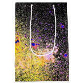 Abstracte verjaardagsverfspuit medium cadeauzakje (Achterkant)