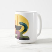 Abstracte verjaardagsviering koffiemok (Voorkant rechts)