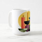 Abstracte verjaardagsviering koffiemok (Voorkant links)