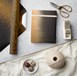 Abstracte verlichting zee glanzend bronreflectie cadeaupapier