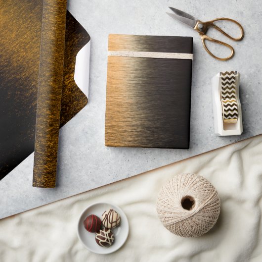 Abstracte verlichting zee glanzend bronreflectie cadeaupapier (Crafts)