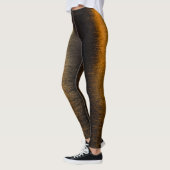 Abstracte verlichting zee glanzend bronreflectie leggings (Links)