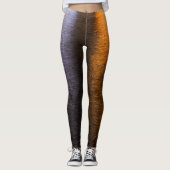 Abstracte verlichting zee glanzend gouden bronzen  leggings (Voorkant)