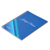 Abstracte verloopblauwe textuur notitieboek (Linkerzijde)