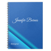 Abstracte verloopblauwe textuur notitieboek (Voorkant)