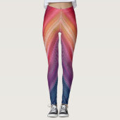 Abstracte Verlopen | Chevron Lijn Leggings (Voorkant)