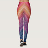 Abstracte Verlopen | Chevron Lijn Leggings (Achterkant)