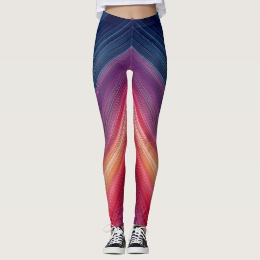 Abstracte Verlopen | Chevron Lijn Leggings (Voorkant)