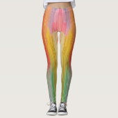 Abstracte Verlopen | Regenboog Drip Leggings (Voorkant)