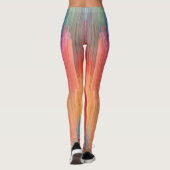 Abstracte Verlopen | Regenboog Drip Leggings (Achterkant)