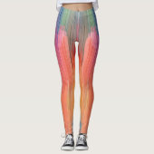 Abstracte Verlopen | Regenboog Drip Leggings (Voorkant)
