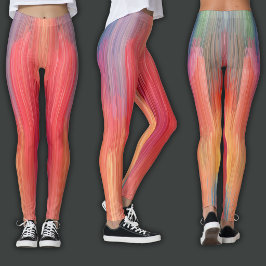 Abstracte Verlopen | Regenboog Drip Leggings