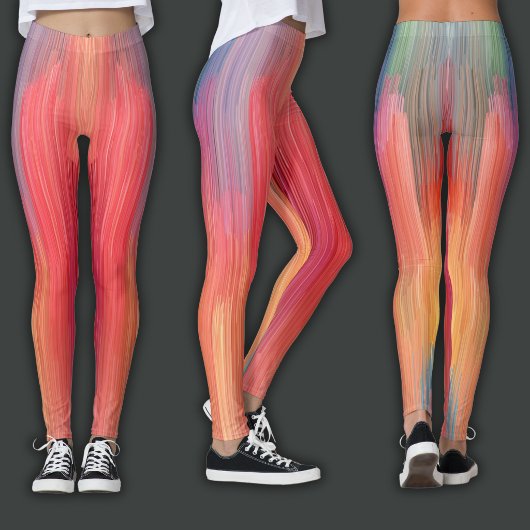 Abstracte Verlopen | Regenboog Drip Leggings