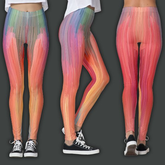 Abstracte Verlopen | Regenboog Drip Leggings