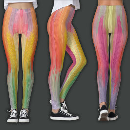 Abstracte Verlopen | Regenboog Drip Leggings