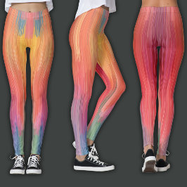 Abstracte Verlopen | Regenboog Drip Leggings