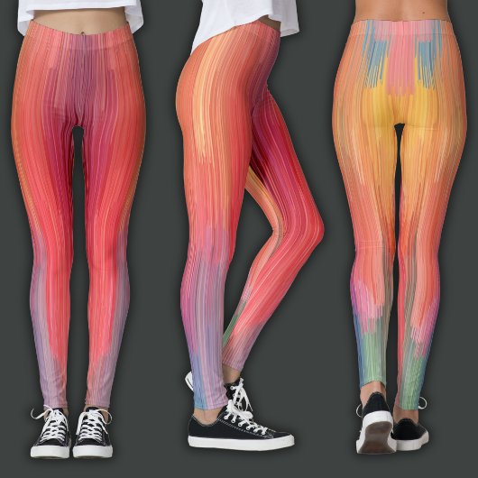 Abstracte Verlopen | Regenboog Drip Leggings