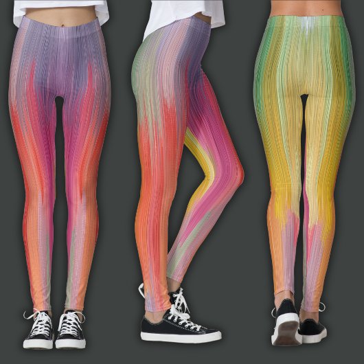 Abstracte Verlopen | Regenboog Drip Leggings