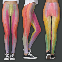Abstracte Verlopen | Regenboog Drip Leggings