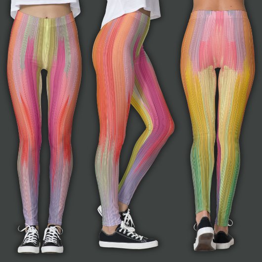 Abstracte Verlopen | Regenboog Drip Leggings