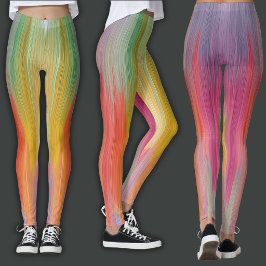 Abstracte Verlopen | Regenboog Drip Leggings