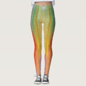 Abstracte Verlopen | Regenboog Drip Leggings (Voorkant)