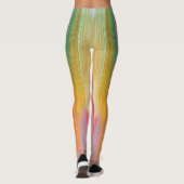 Abstracte Verlopen | Regenboog Drip Leggings (Achterkant)