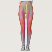 Abstracte Verlopen | Regenboog Drip Leggings (Voorkant)