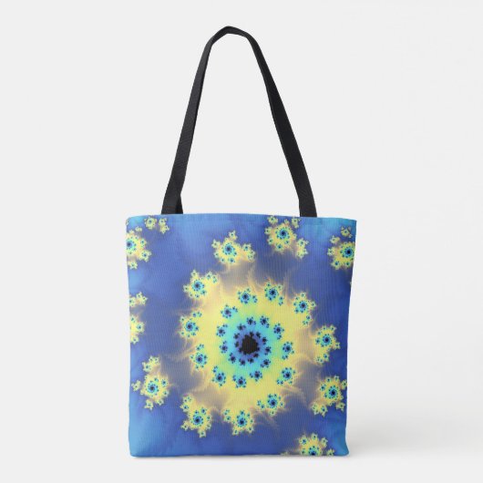 Abstracte vermeerdering van pastfractale sterrenst tote bag (Achterkant)