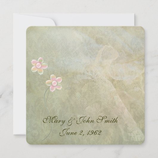 Abstracte vernieuwing Lace Vow Kaart (Voorkant)