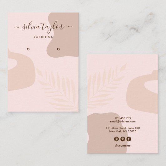 Abstracte verouderingskaart voor calligrafie visitekaartje (Voorkant / Achterkant)