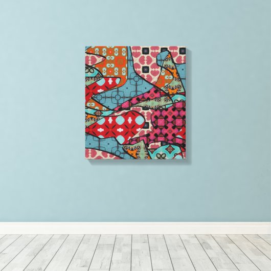 Abstracte Verrekte Canvas Afdrukken (Insitu (Houten vloer))