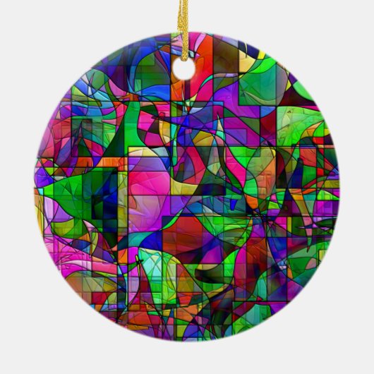 Abstracte versiering keramisch ornament (Achterkant)