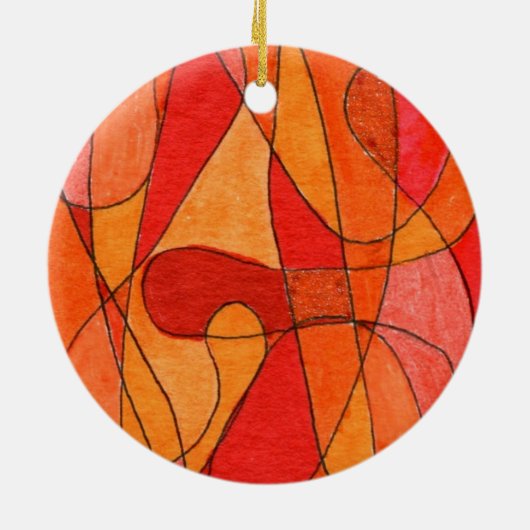 Abstracte versiering keramisch ornament (Achterkant)